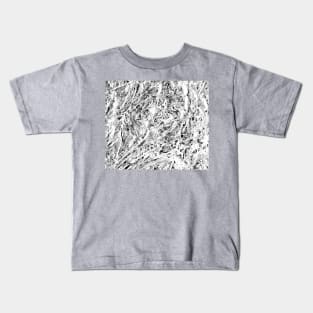 Monochrome simulated petrified grasses Kids T-Shirt
